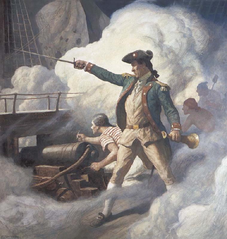 NC Wyeth Captain John Paul Jones oil painting picture